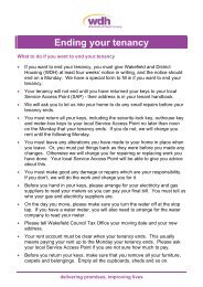 Ending your tenancy - Wakefield and District Housing
