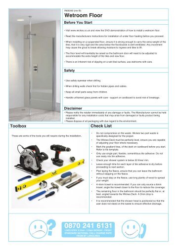 Wetroom Floor - Wickes