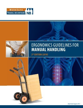ergonomics guidelines for manual handling - WorkSafeNB