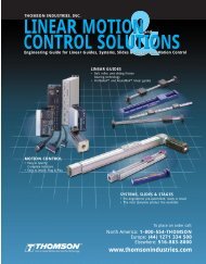 linear motion control solutions linear motion control ... - Thomson