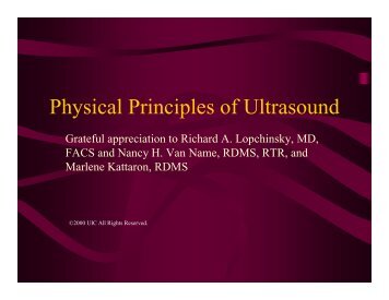 Physical Principles of Ultrasound - The Ultrasound Store