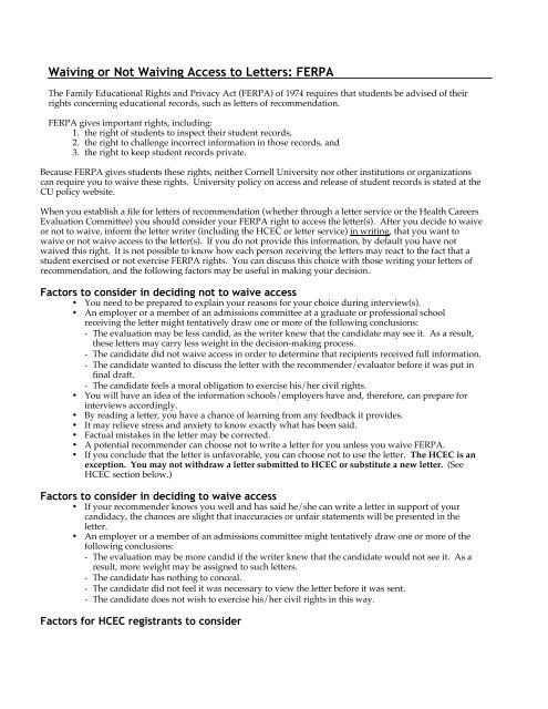 ferpa form cornell
Waiving or Not Waiving Access to Letters - Cornell Career ... ferpa form cornell
Waiving or Not Waiving Access to Letters - Cornell Career ...