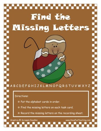 Find the Missing Letters Center - Have Fun Teaching