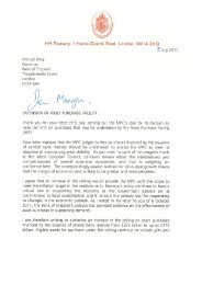 Letter from the Chancellor of the Exchequer to - HM Treasury
