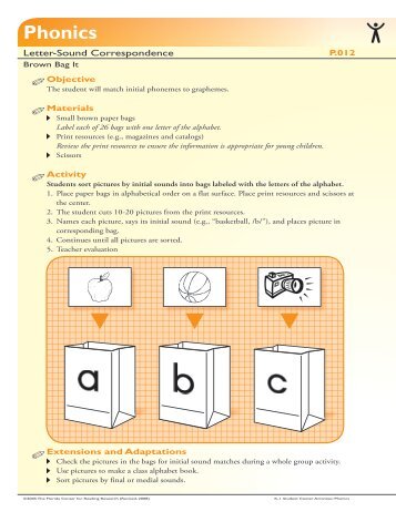 Phonics - The Florida Center for Reading Research