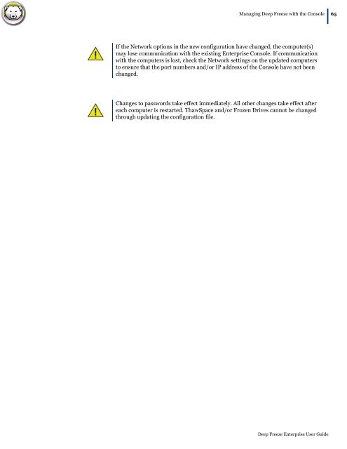 Deep Freeze Enterprise User Guide - Faronics