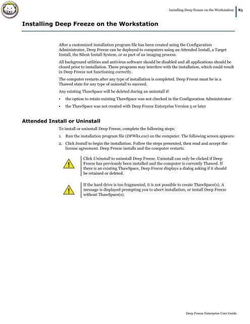 Deep Freeze Enterprise User Guide - Faronics