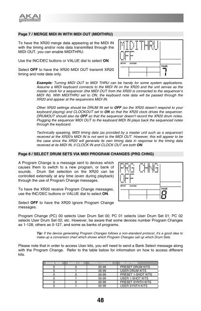 Akai XR20 Reference Manual - V1.3 - zZounds.com