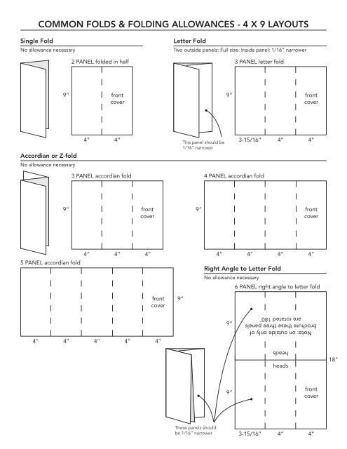 Brochure Folding Guide - Getaways On Display