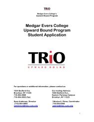 Upward Bound Application - Medgar Evers College - CUNY