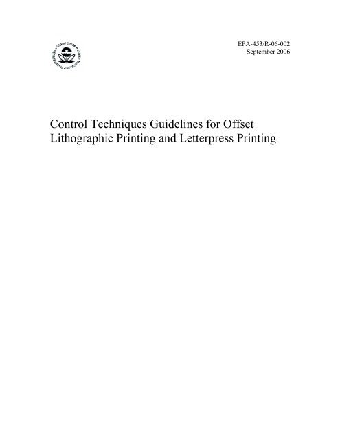 Control Techniques Guidelines for Offset Lithographic Printing and ...