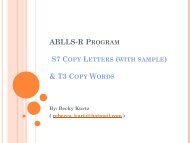 ABLLS-R Program S7 Copy Letters (with sample ... - Mohawk College