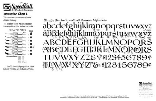 Calligraphy Letter Chart