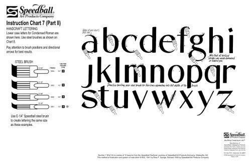 Calligraphy Letter Chart