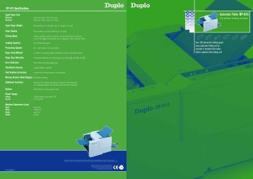 Download Duplo DF-915 Paper Folding Machine Brochure