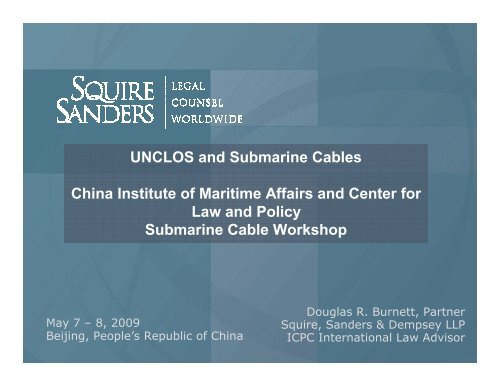 UNCLOS and Submarine Cables - Centre for International Law