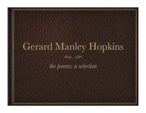 Hopkins Poetry Analysis