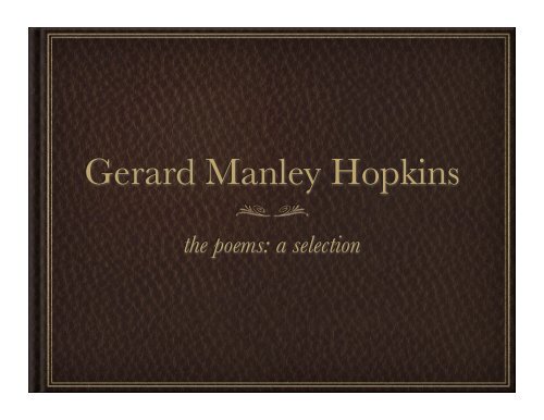 Hopkins & poetry analysis