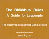 The Bhikkhus' Rules – A Guide for Laypeople - BuddhaNet