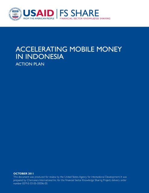 Accelerating Mobile Money in Indonesia: Action Plan - Economic ...