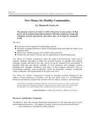 New Money for Healthy Communities