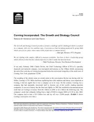 Corning Incorporated: The Growth and Strategy Council - MIT Sloan ...