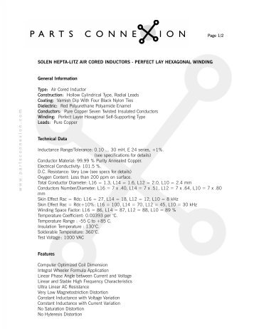 SOLEN HEPTA-LITZ AIR CORED INDUCTORS - PERFECT LAY ...
