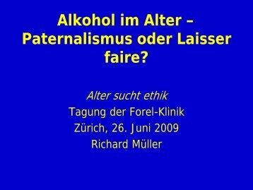 Alkohol im Alter - Forel Klinik