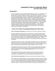 Leadership Traits & Leadership Styles - Civil Air Patrol