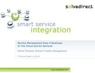 Service Management Easy 4 Business In The Cloud ... - SolveDirect