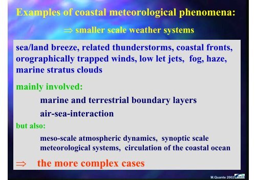 Coastal Meteorology - Institute of Coastal Research