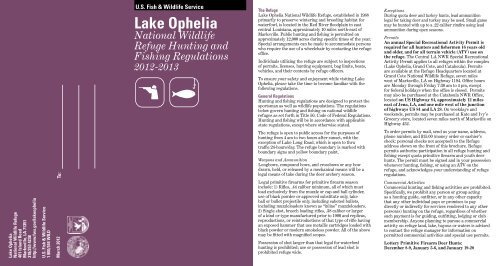 Lake Ophelia - U.S. Fish and Wildlife Service
