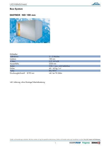 Kühl- und Tiefkühlzellen / Regale