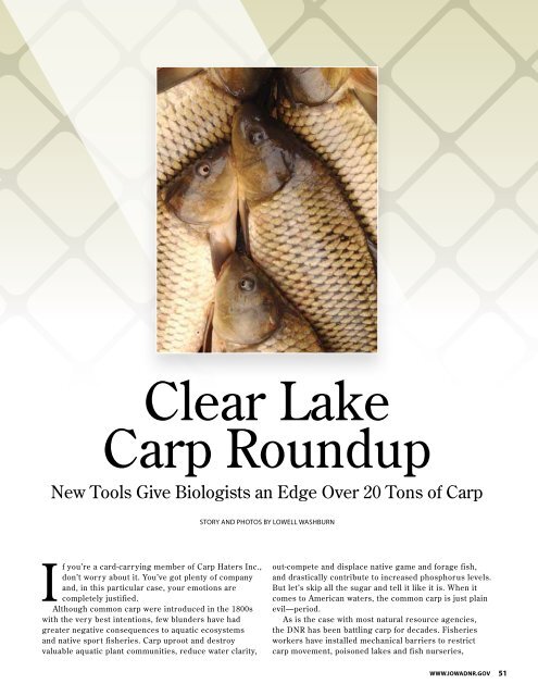 Clear Lake Carp Roundup - Iowa Department of Natural Resources