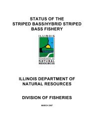 status of the striped bass/hybrid striped bass fishery illinois ... - DNR
