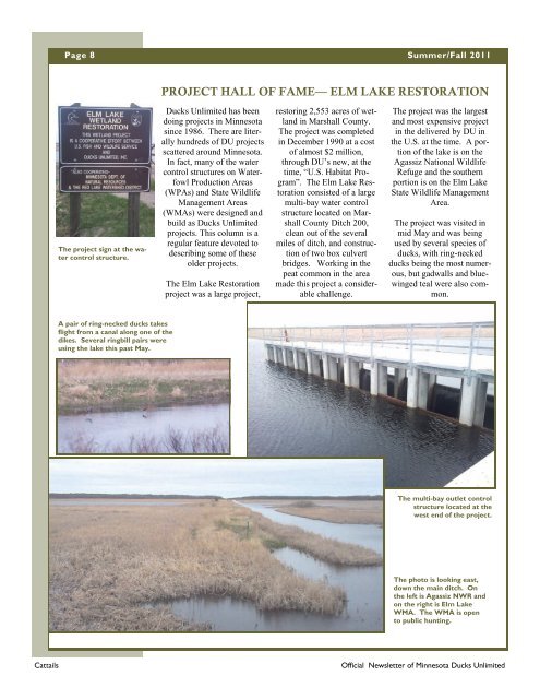 northern minnesota du living lakes projects - Ducks Unlimited