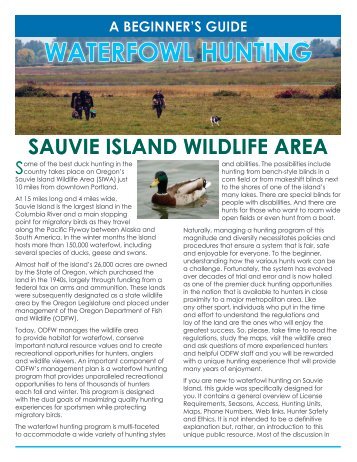 a beginner's guide waterfowl hunting sauvie island wildlife area