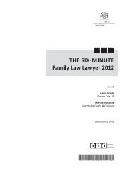 The Six-Minute Family Law Lawyer 2012 - Continuing Professional ...