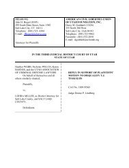 DMG suggestions, reply, motion disqualify - ACLU of Utah