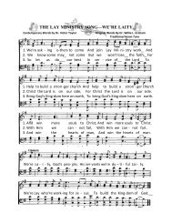 THE LAY MINISTRY SONG—WE'RE LAITY