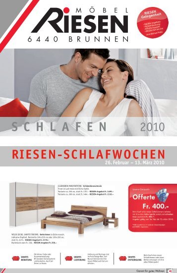 RIESEN-SCHLAFWOCHEN 26.Februar - Möbel Riesen