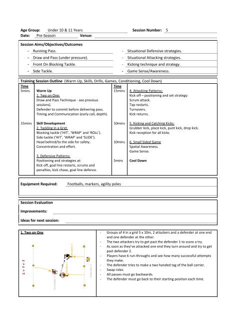 Session 5 - Coach Rugby League .com.au