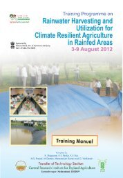 Training Programme on Rainwater Harvesting and - CRIDA