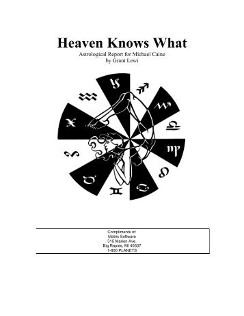 Heaven Knows What - Cardinal Star Systems, Astrologer PJ Tyler