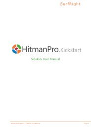HitmanPro.Kickstart - Sidekick user manual - SurfRight