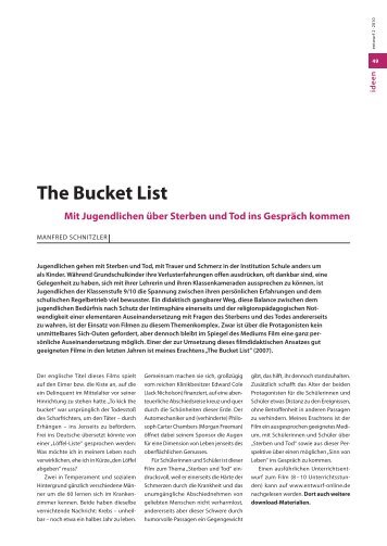 The Bucket List - Entwurf online