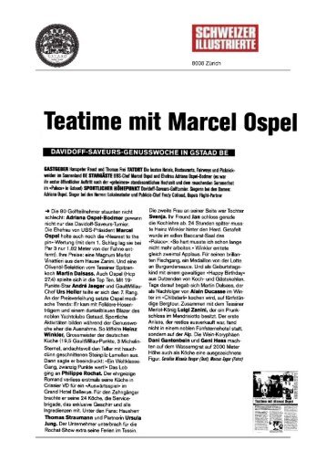 Teatime mit Marcel Ospel - Molkerei Gstaad