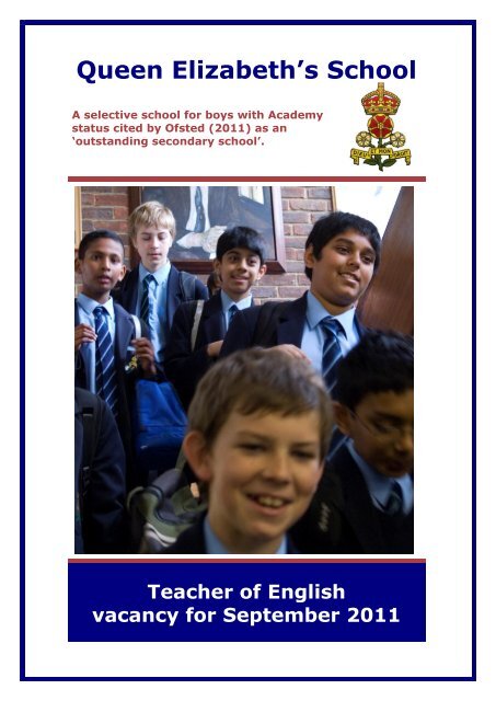 teacher of english - Queen Elizabeth's School