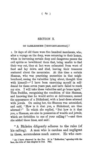 Texts from the Buddhist canon : commonly known as Dhammapada