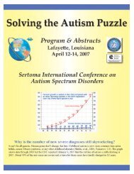 Solving the Autism Puzzle: Program & Abstracts Lafayette